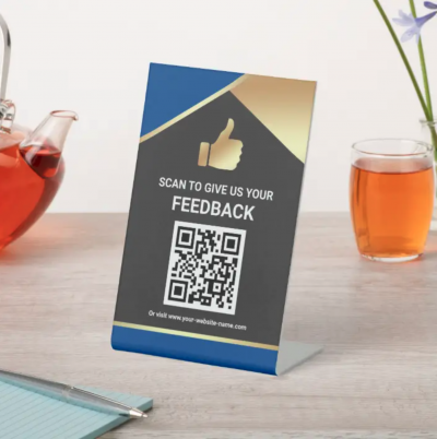 Scan QR code to give feedback